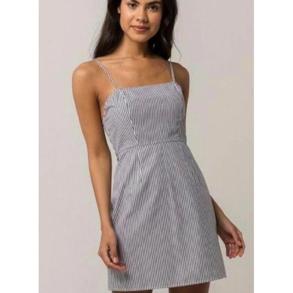 Brandy Melville Striped Mini Dress One Size Square Neck Cottagecore Coquette